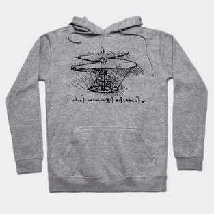 Da Vinci Helicopter (black) Hoodie